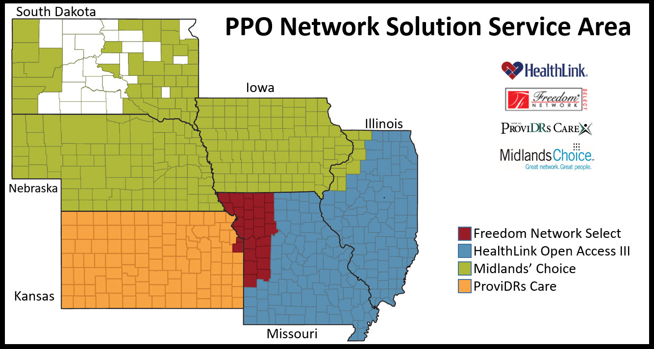 MidwestPPONetworksMap2 1 - Newsletters - ProviDRs Care