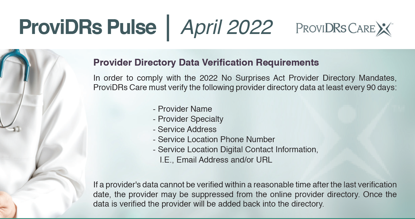 ProviDRs Pulse – April 2022 Issue